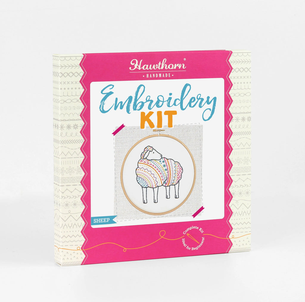 Hawthorn Handmade Sheep Embroidery Kit for Beginners