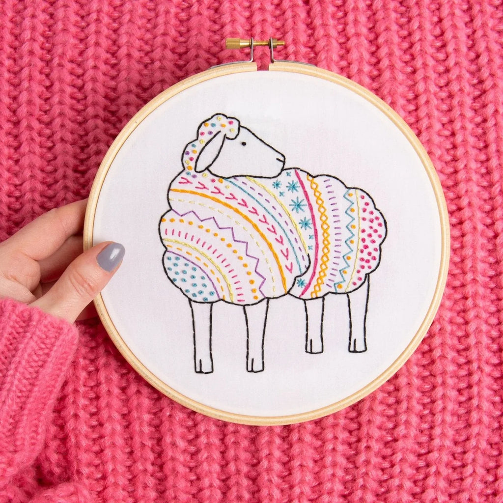 Hawthorn Handmade Sheep Embroidery Kit for Beginners